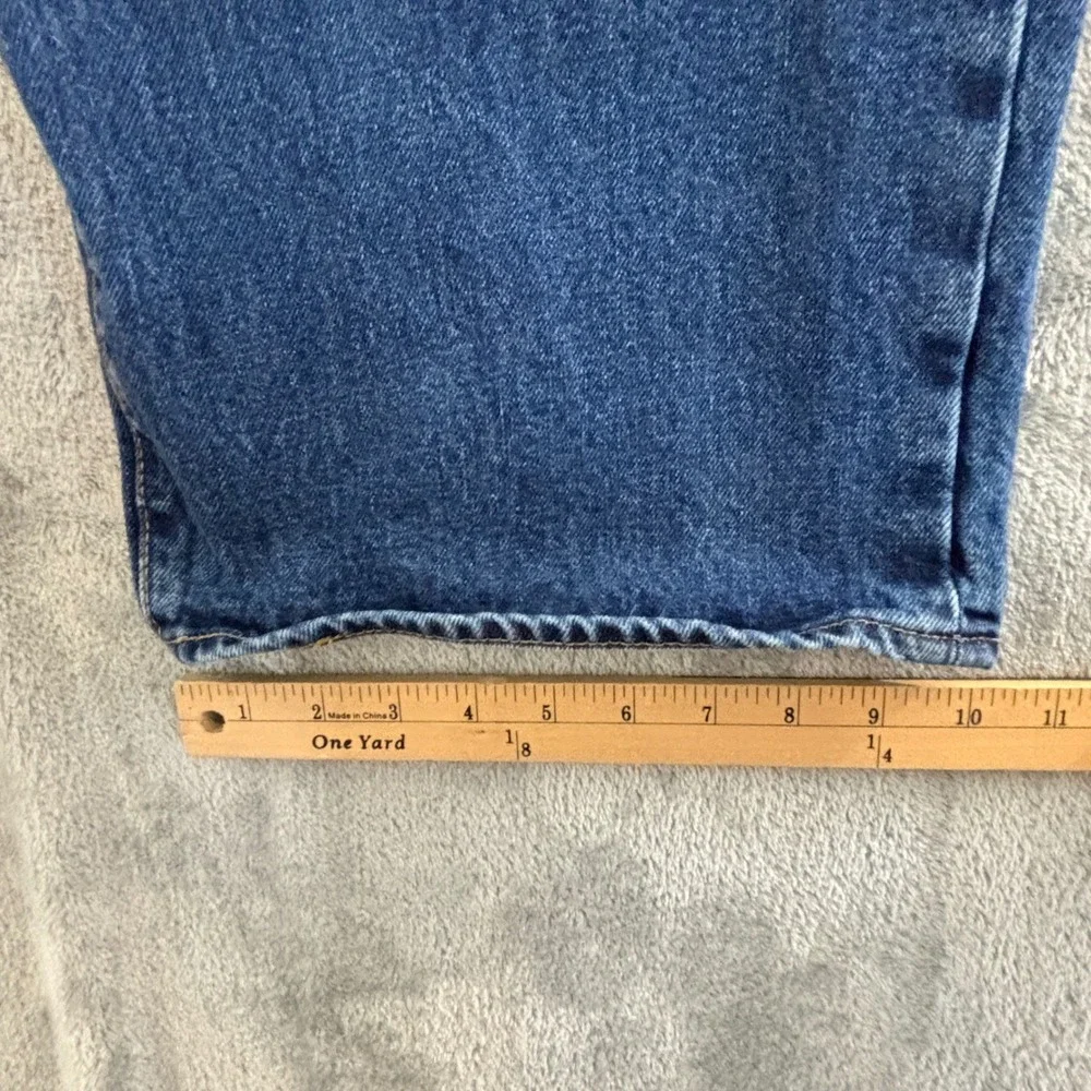 Levis 501 Original Fit Jean Mens 48x30 Dark Wash‎ Button Fly Straight Leg Hemmed